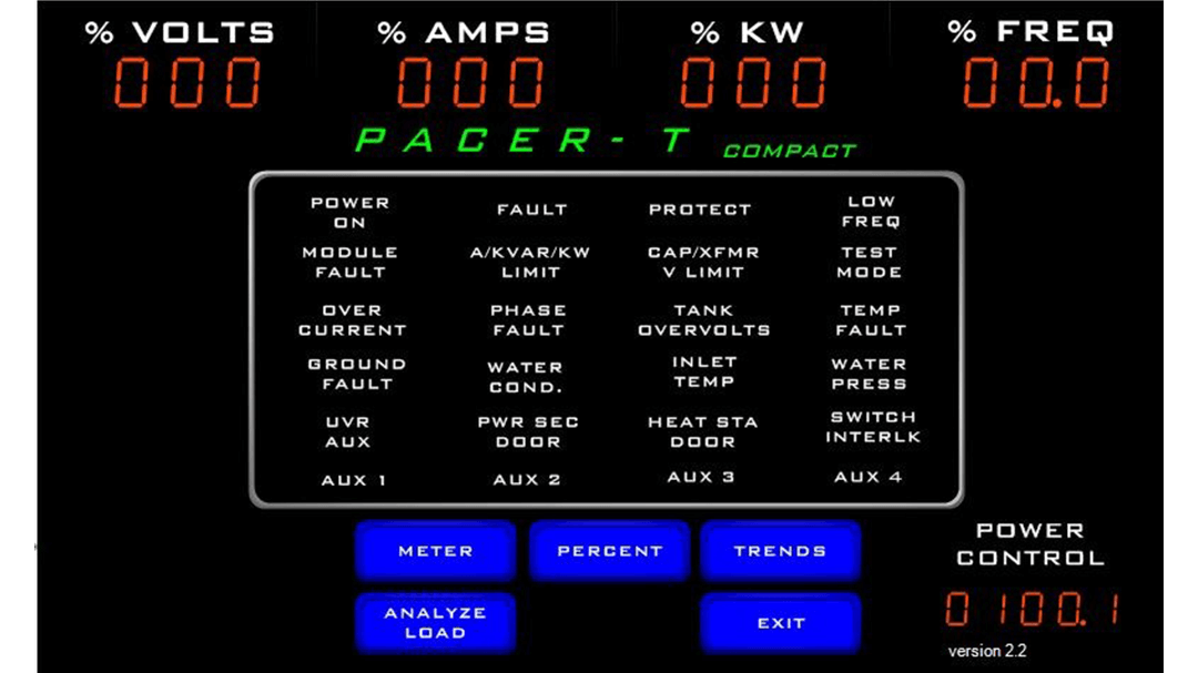 PacerT Compact HMI Screen