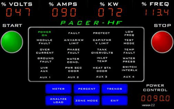 Power Supply Pacer HF HMI Display