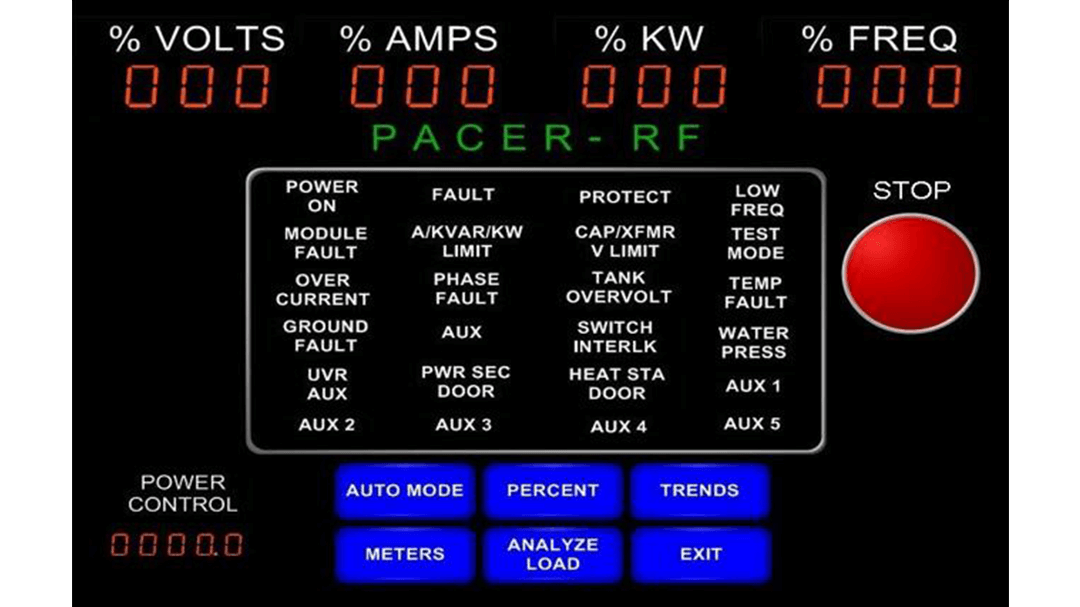 Power Supply Pacer RF HMI Screen