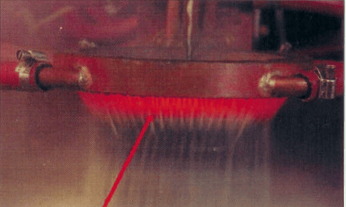 Fig5 Quench Imingement point at bottom of red heated ring