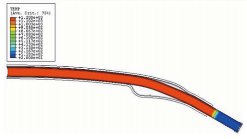 Graph Heated Tub Prior to Hot Gas Forming